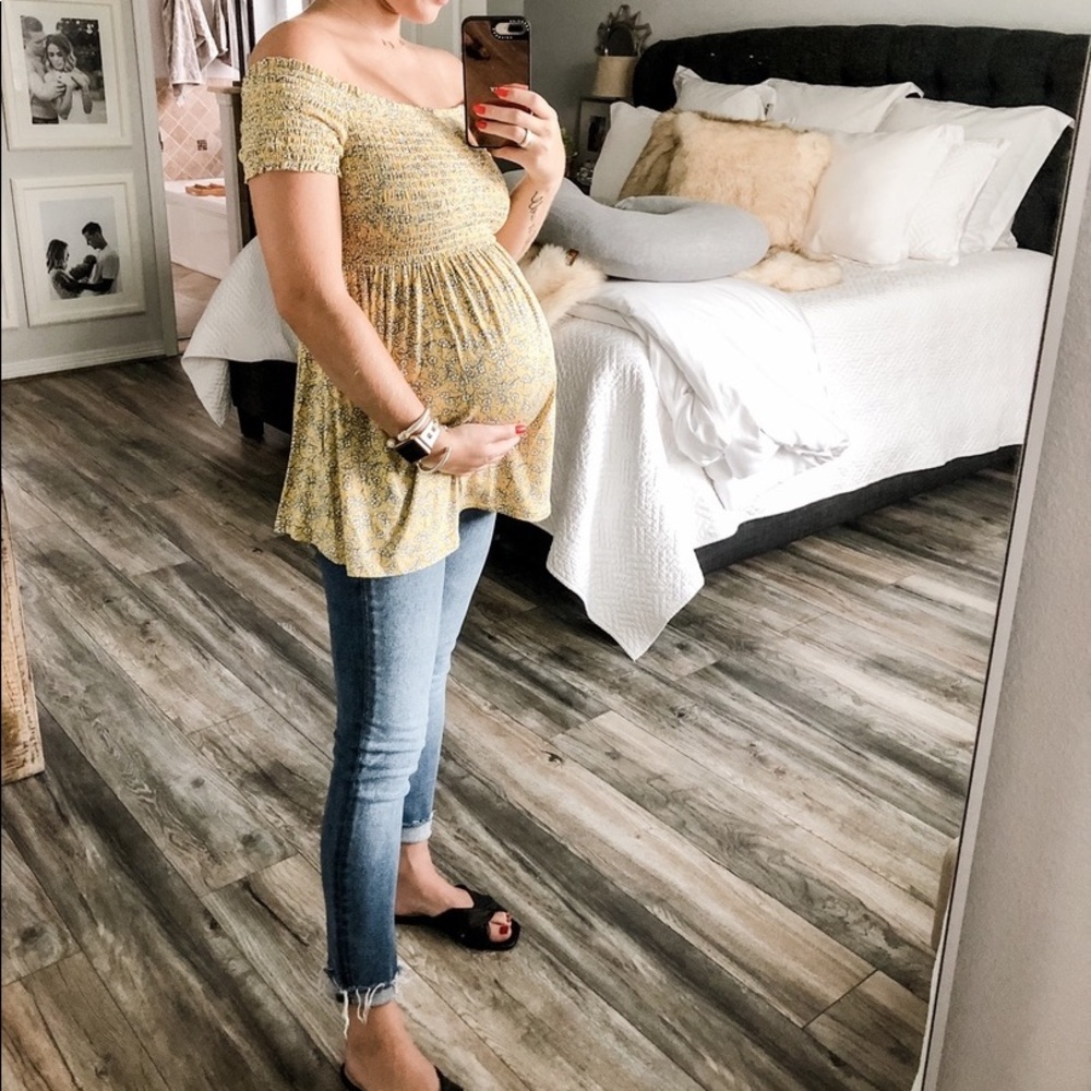 Target Isabel Maternity Smocked Off-Shoulder Top